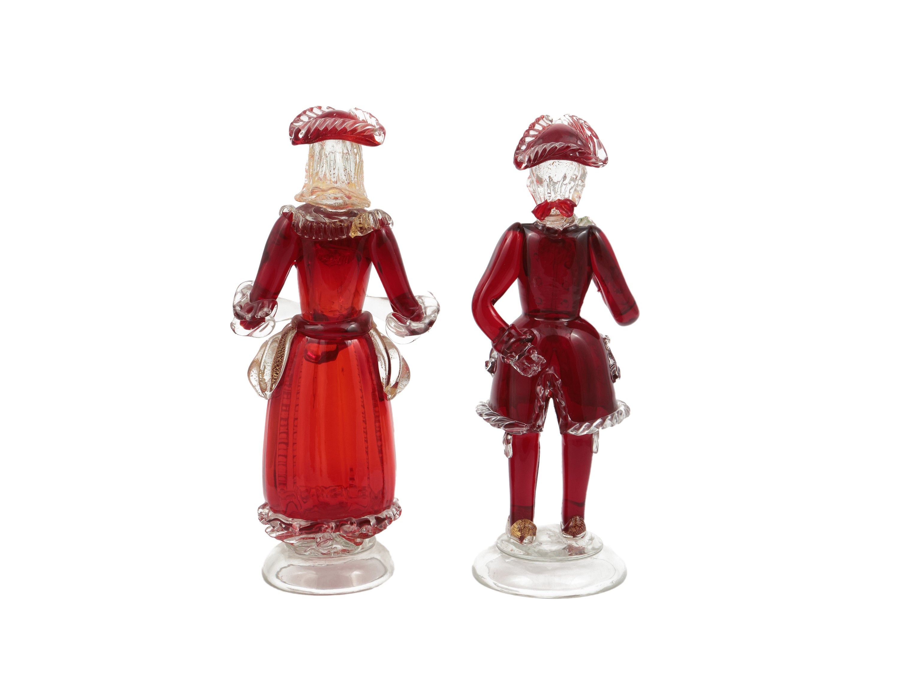 Coppia di Figure Goldoniane a.ve.M, Dama e Cavaliere,