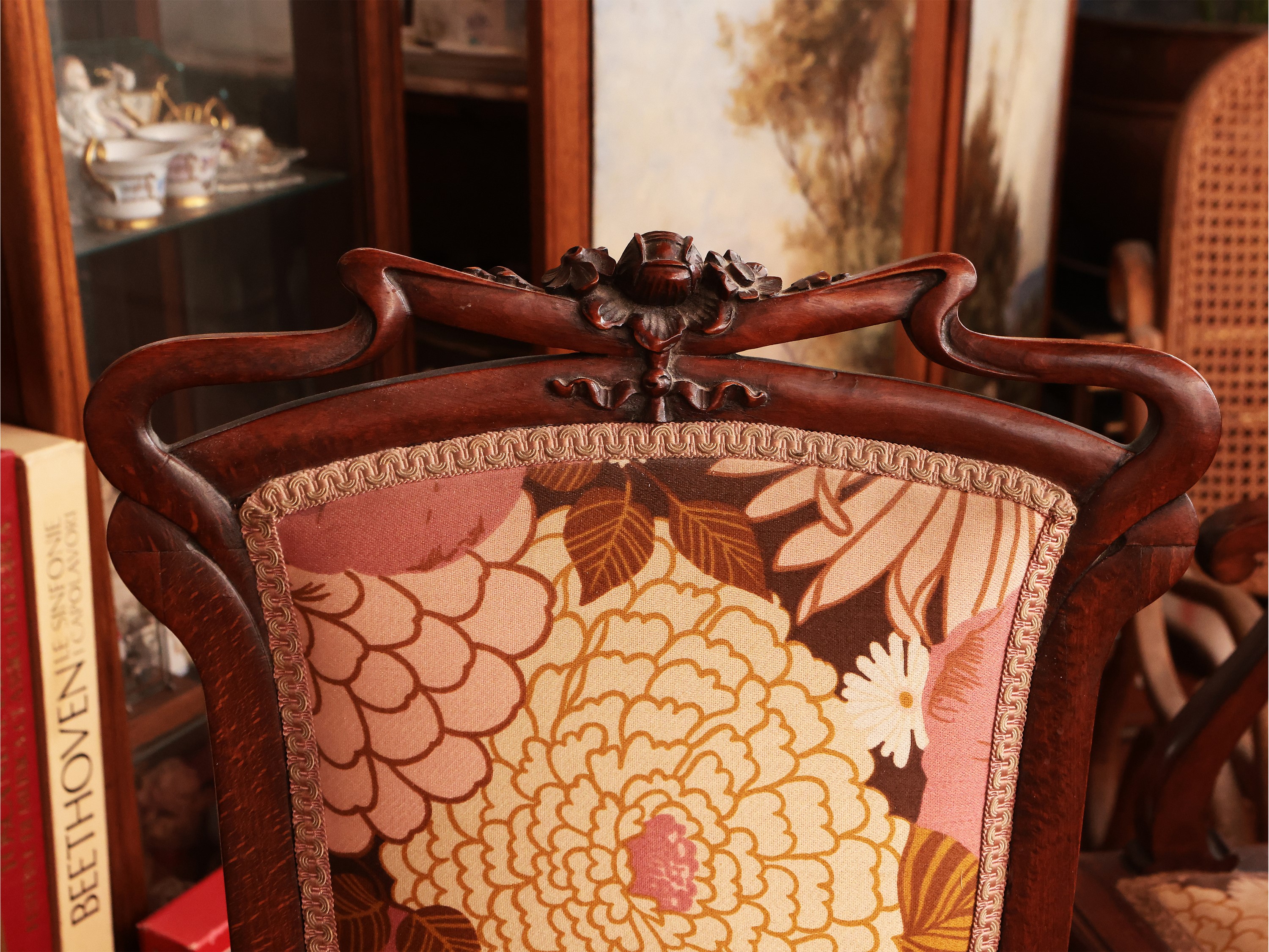 Finimento da Salotto Art Nouveau in Mogano