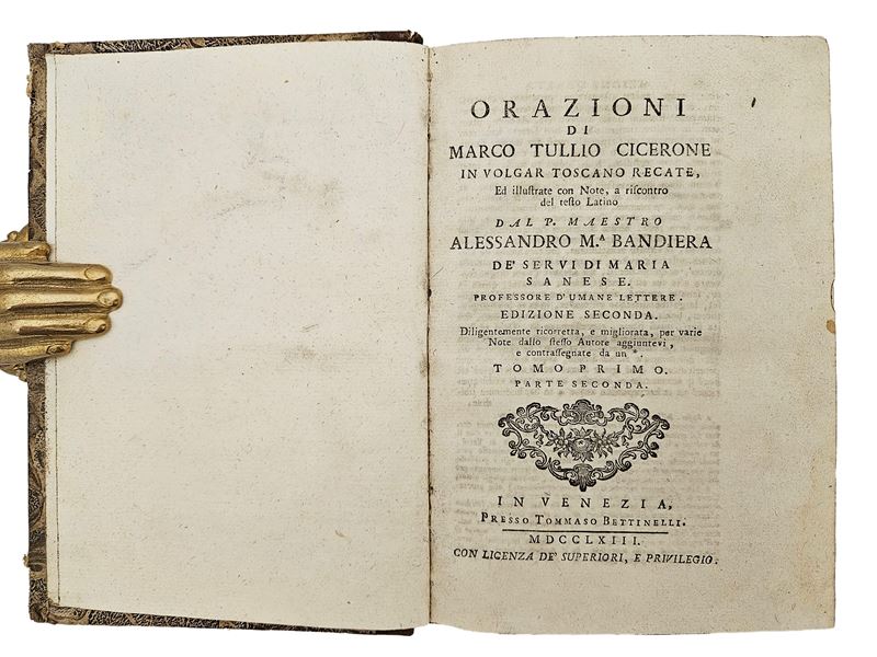 Cicero Marco Tullio - Orazioni di Marco Tullio Cicerone in Volgar Toscano Recate