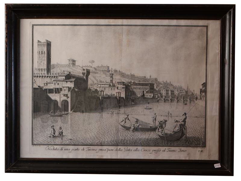 Giuseppe Zocchi - Veduta di una Parte di Firenze Presso Fuori della Porta alla Croce [...], 1744