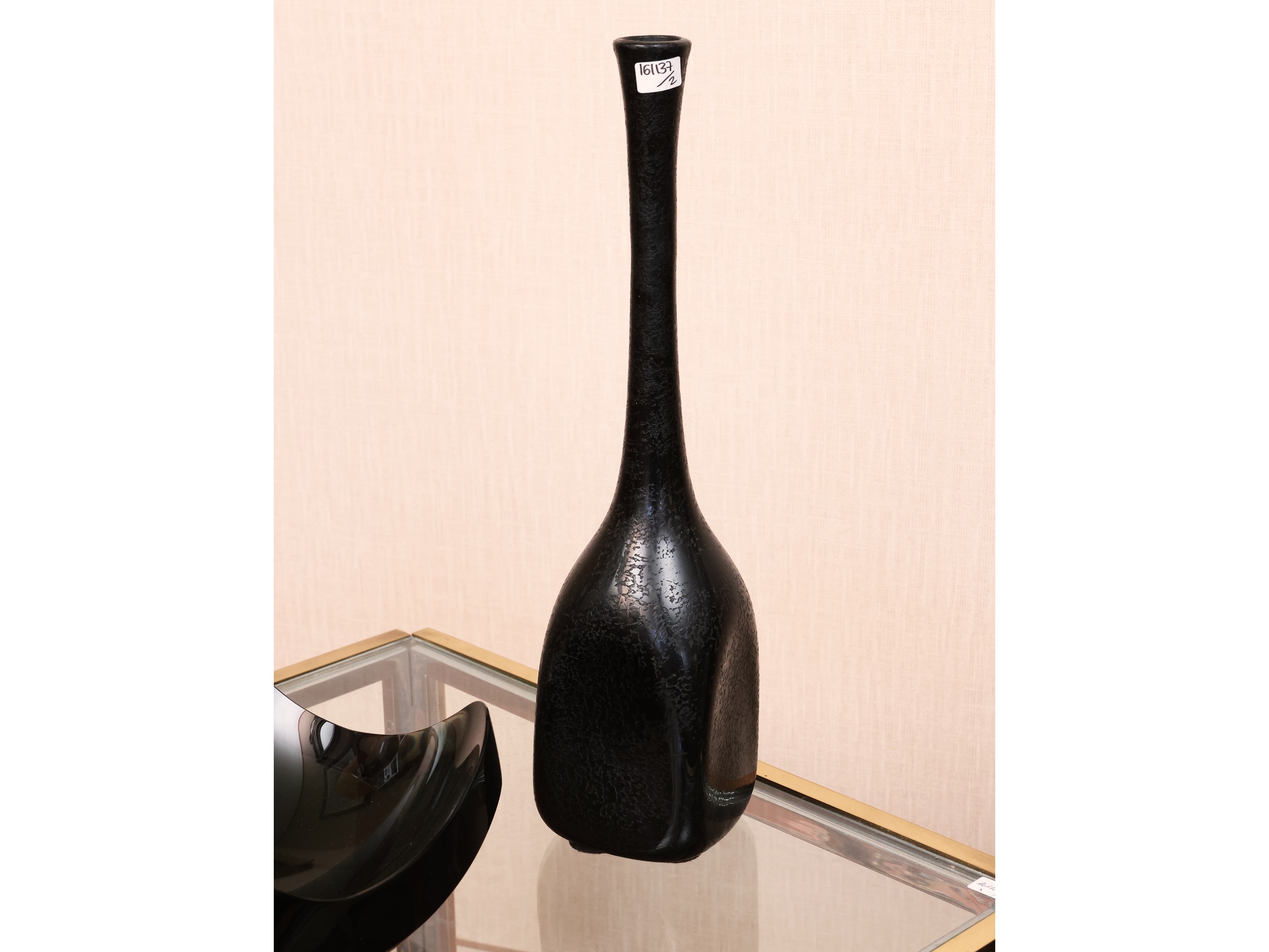 Vaso e Centrotavola in Vetro Nero