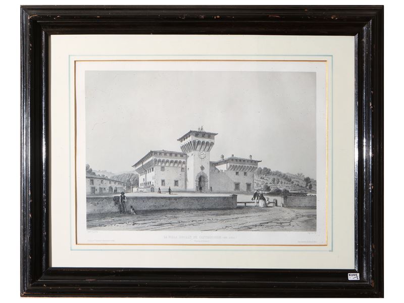 Eugène Cicéri - La Villa Ducale De Cafaggiolo