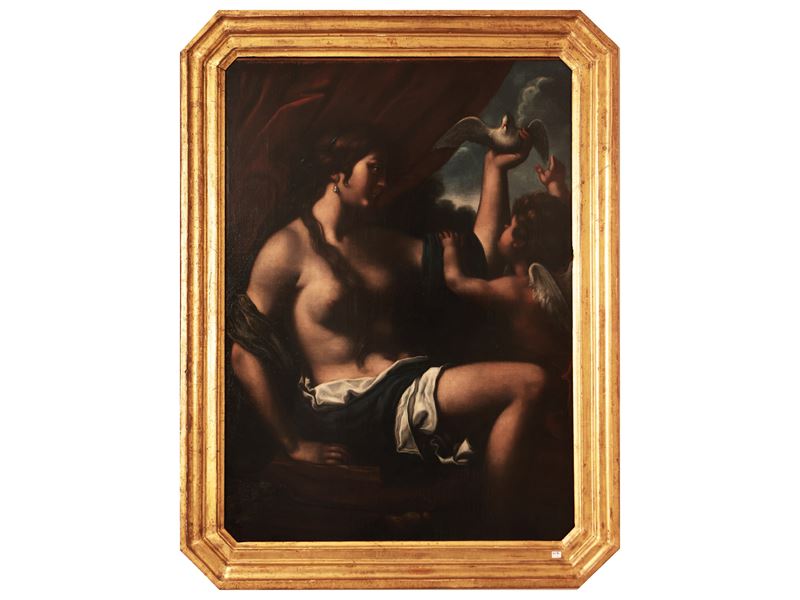 Scuola Emiliana del XVII/XVIII Secolo - Venere e Cupido