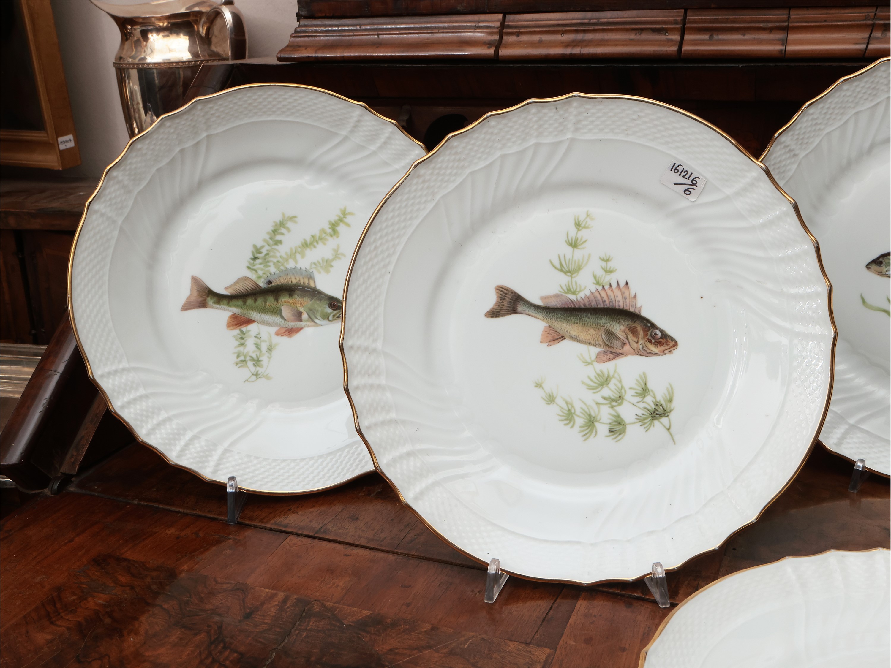 Serie di Sei Piatti da Pesce in Porcellana, Richard Ginori