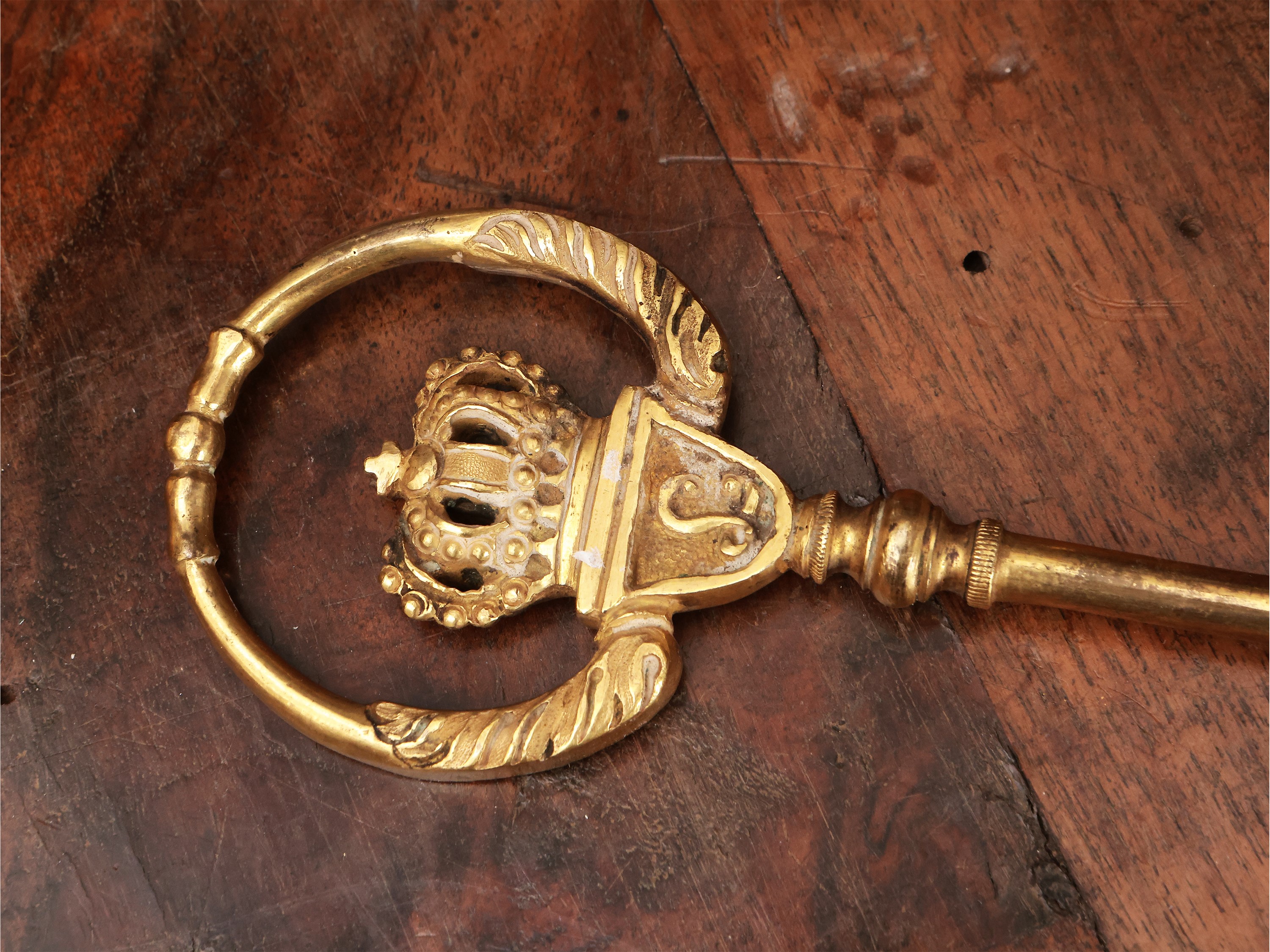 Chiave da Maggiordomo Maggiore in Bronzo Dorato