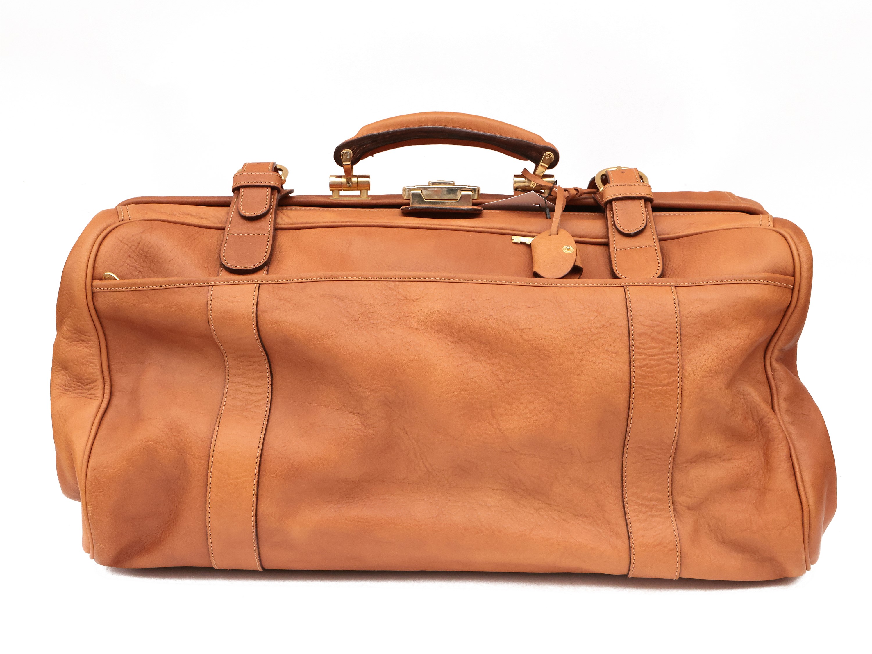 Due Borse Doctor Bag da Viaggio in Pelle Nocciola