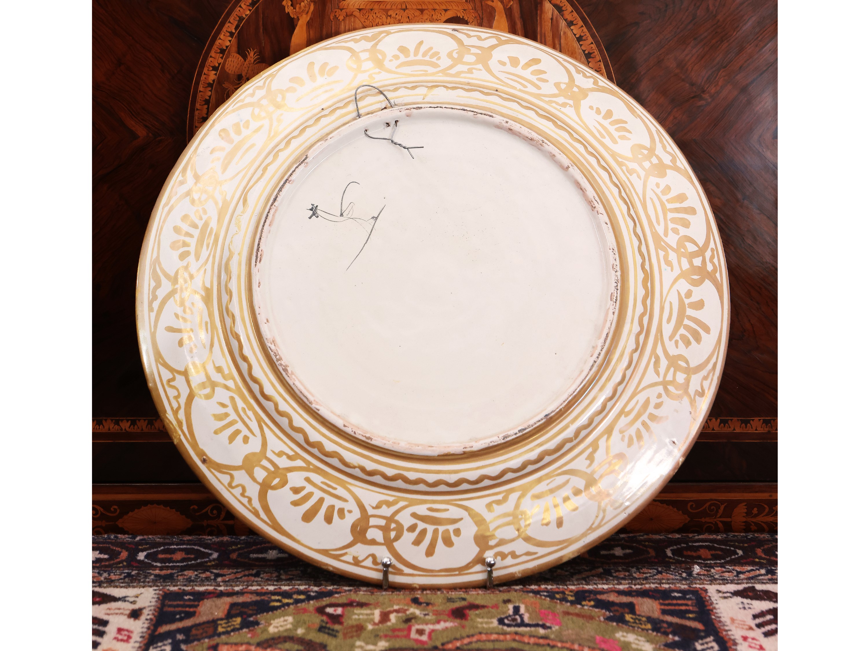 Piatto da parata in terracotta invetriata, Cantagalli