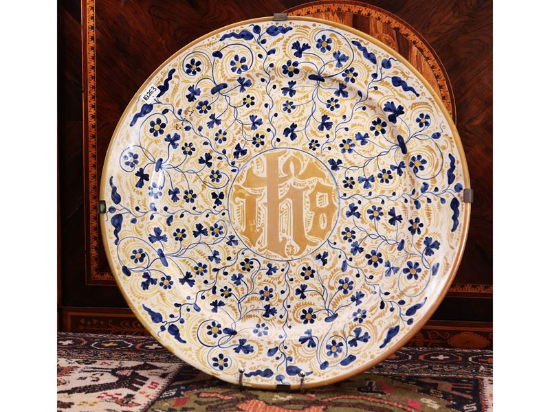 Piatto da parata in terracotta invetriata, Cantagalli