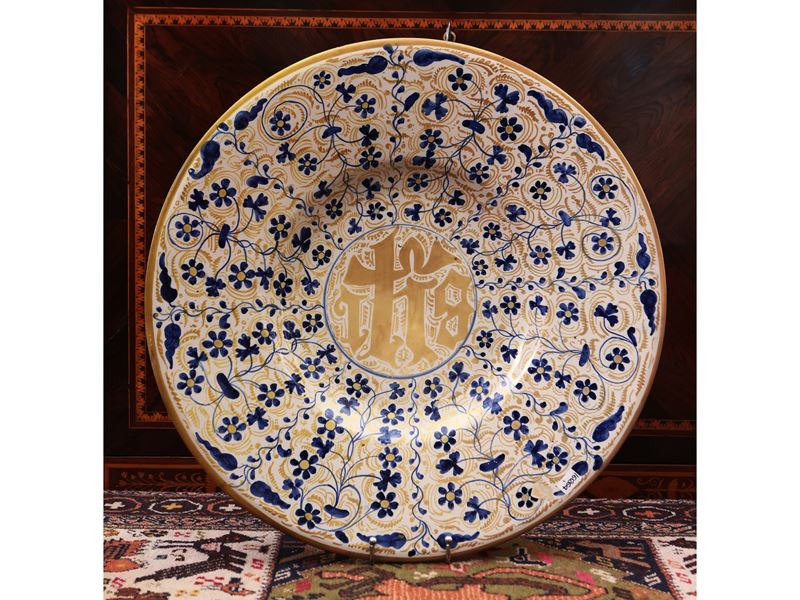 Piatto da Parata in Terracotta Invetriata, Cantagalli