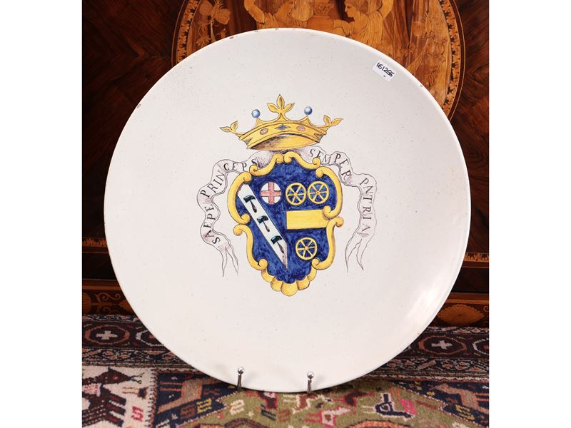 Piatto da parata in terracotta invetriata, Cantagalli