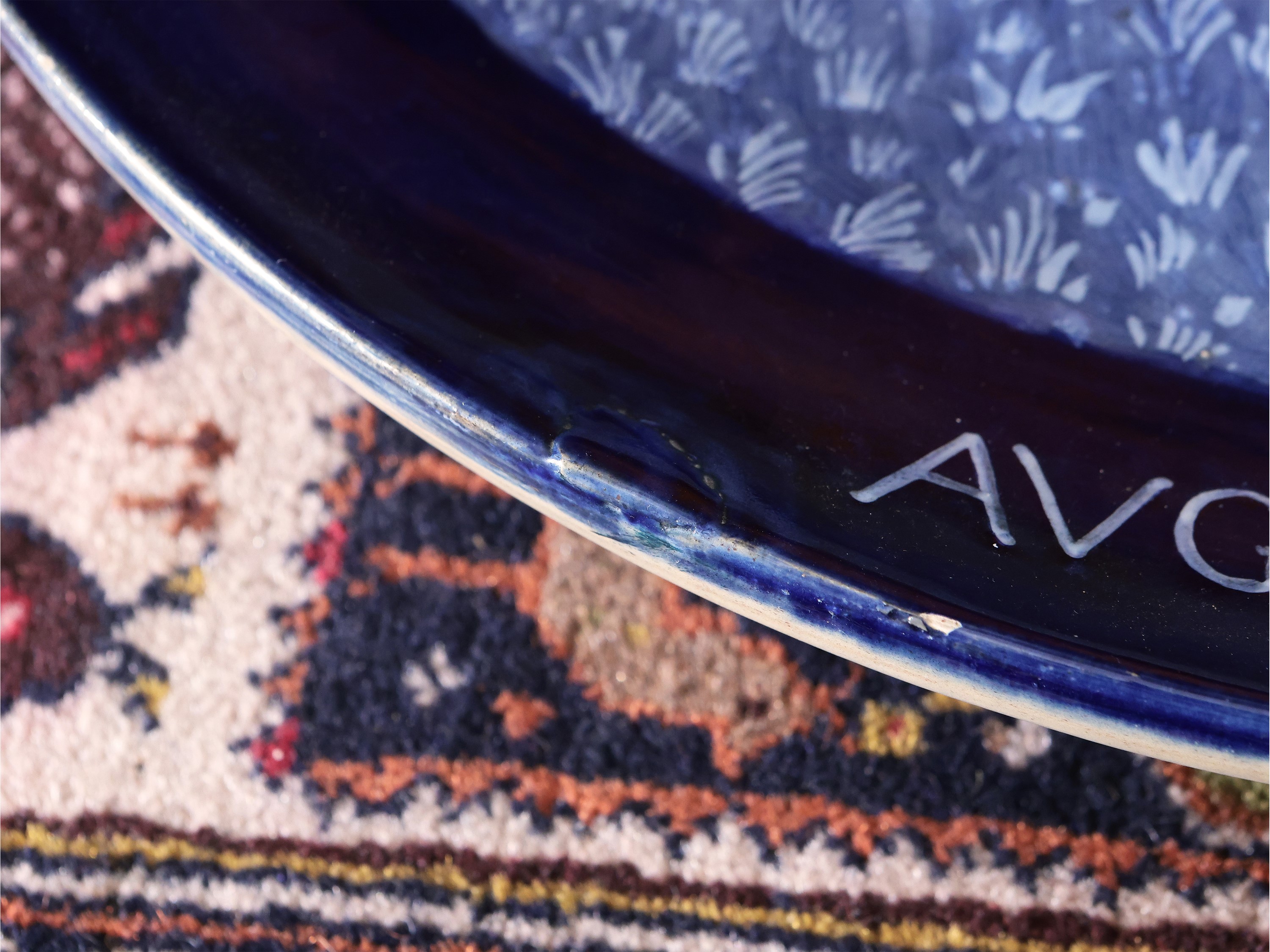 Grande piatto da parata in terracotta invetriata, Cantagalli