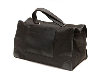 Celine, Borsa a Mano Nera in Tessuto