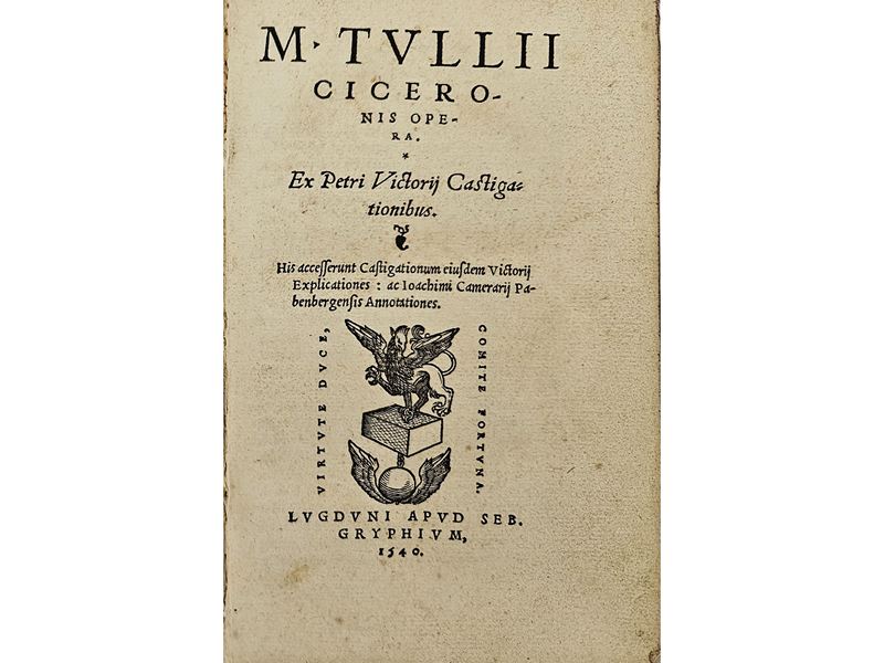 Cicero Marco Tullio - M. Tullii Ciceronis Opera. Tomo Primo
