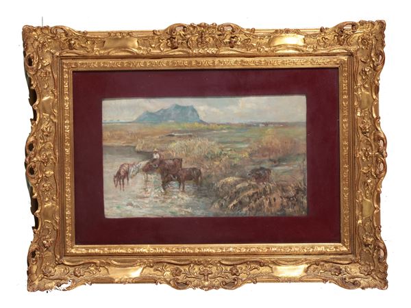 Cavalli lungo il fiume