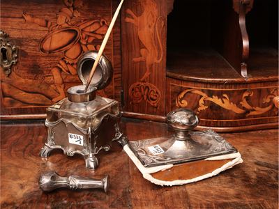 Set da Scrivania Liberty in Argento 925, Wilhelm Binder