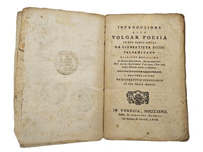 Introduzione alla Volgar Poesia in Due Parti Divisa da Giovanni Bisso Palermitano