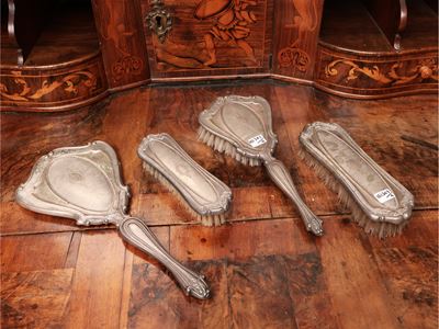 Set da Toilette in Argento D'epoca