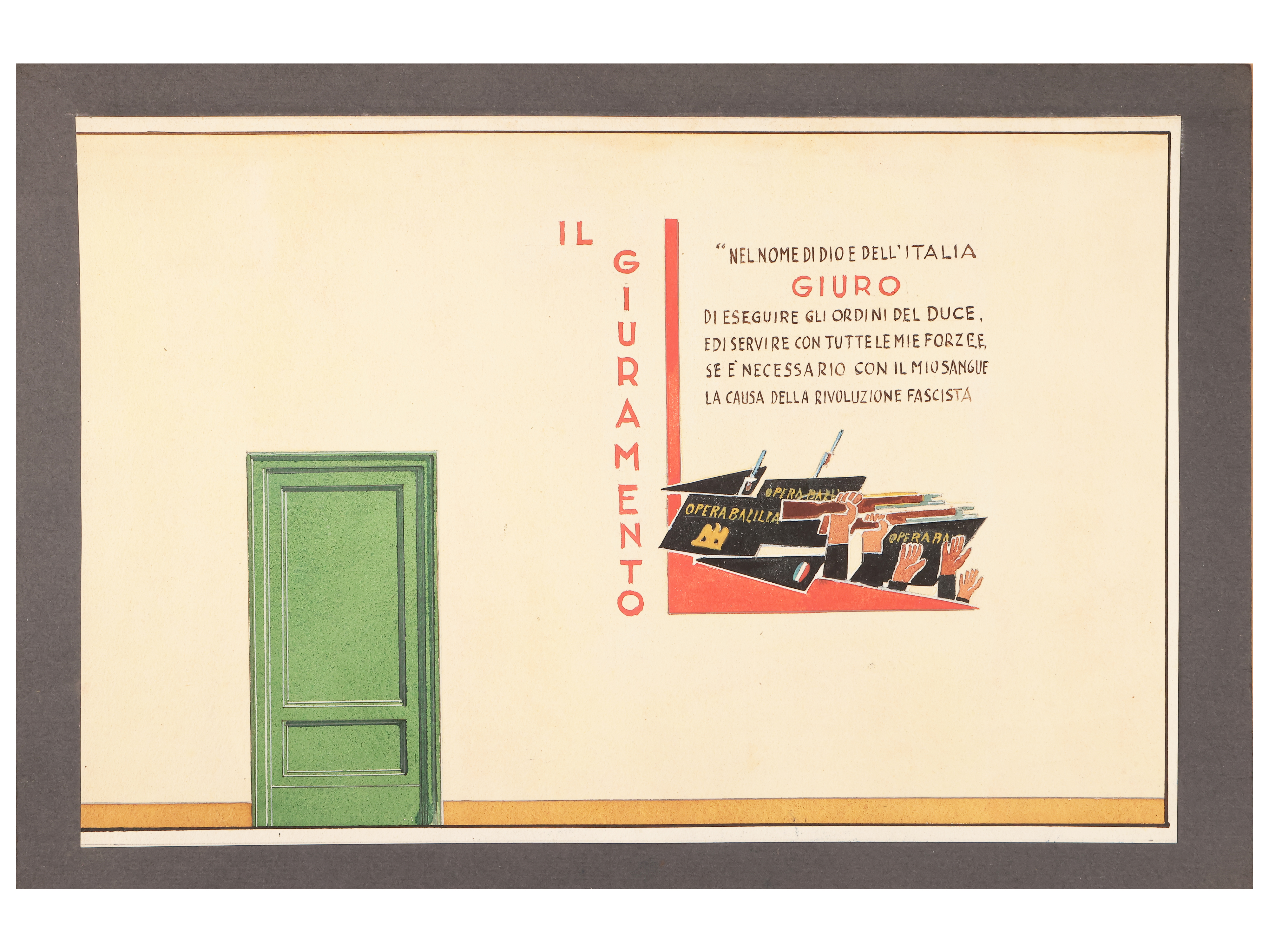 Progetto per Opera Balilla Comitato Rionale delle Cure, Firenze 1935