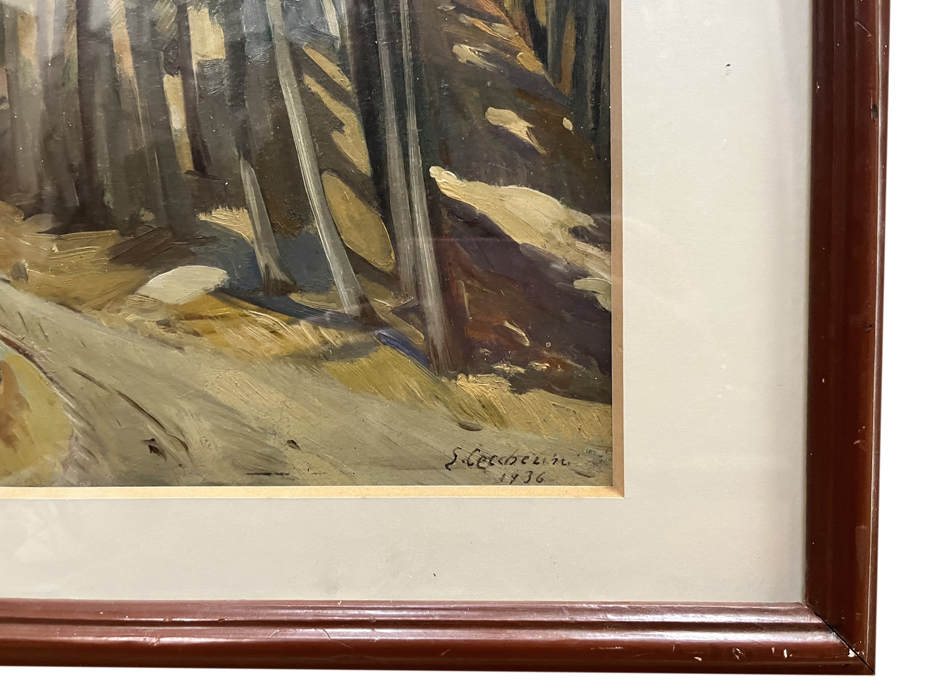 Enzo Ceccherini - Veduta di Strada di Campagna 1936