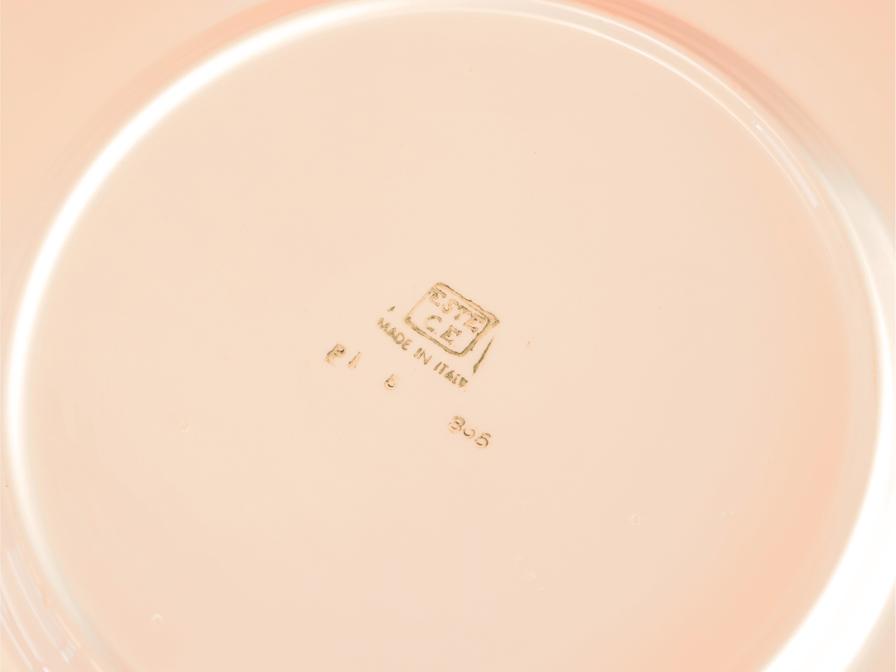 Serie di Dodici Sottopiatti in Ceramica Smaltata D'este