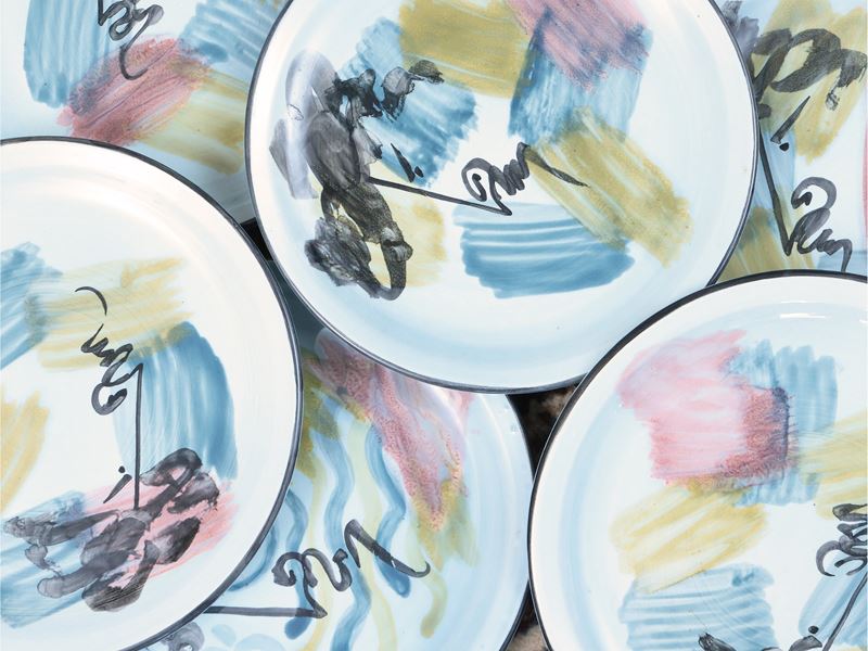 Serie di Venti Sottopiatti in Ceramica