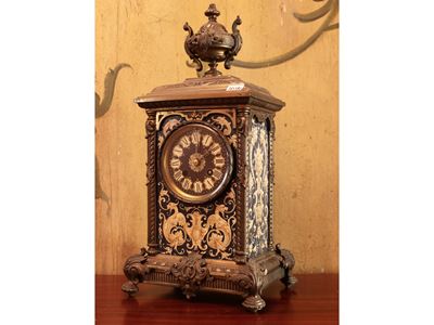 Orologio da Tavolo in Metallo e Smalto