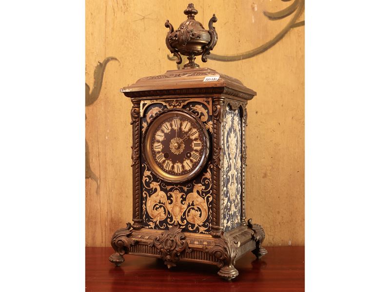 Orologio da Tavolo in Metallo e Smalto