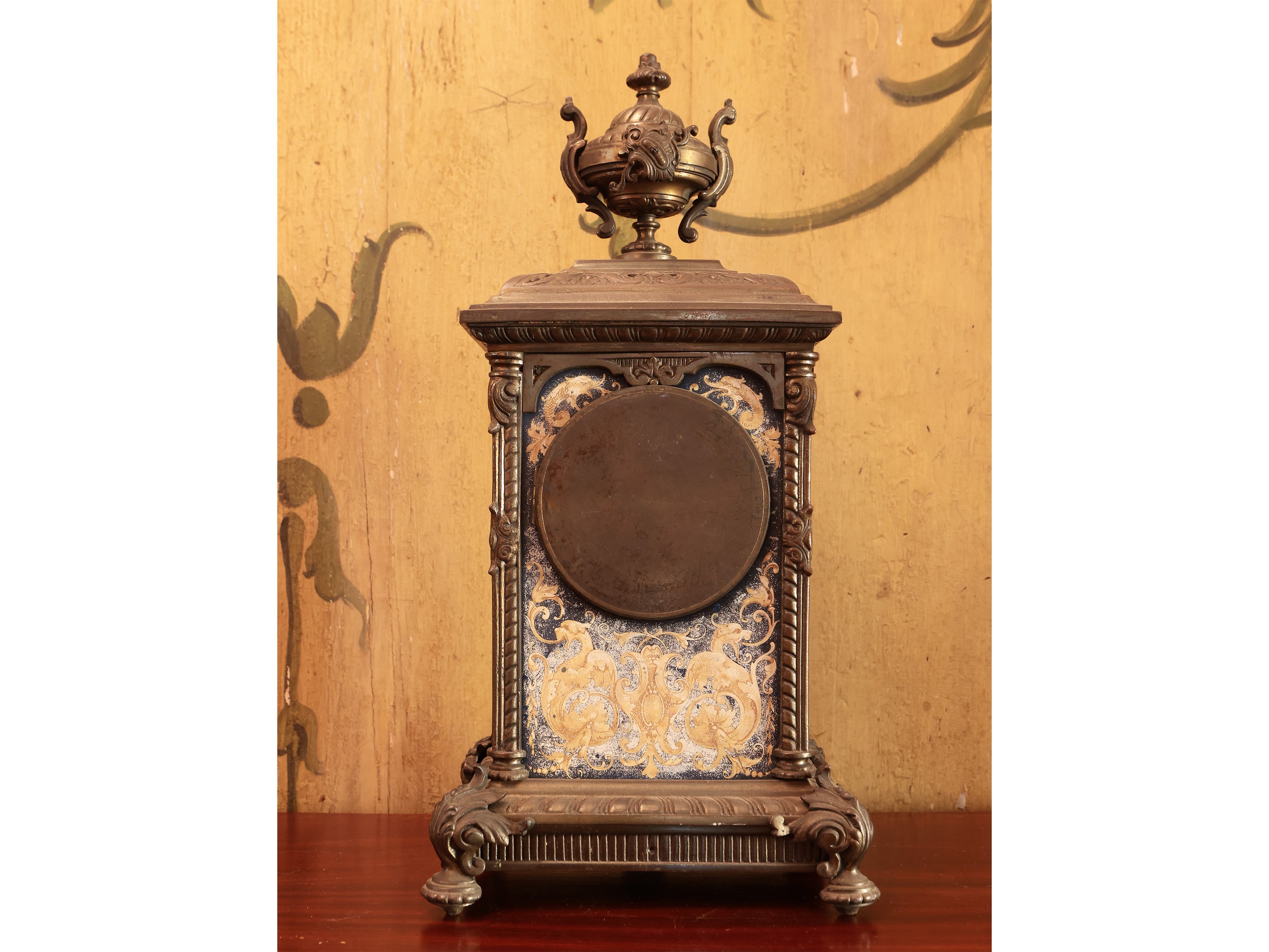 Orologio da Tavolo in Metallo e Smalto