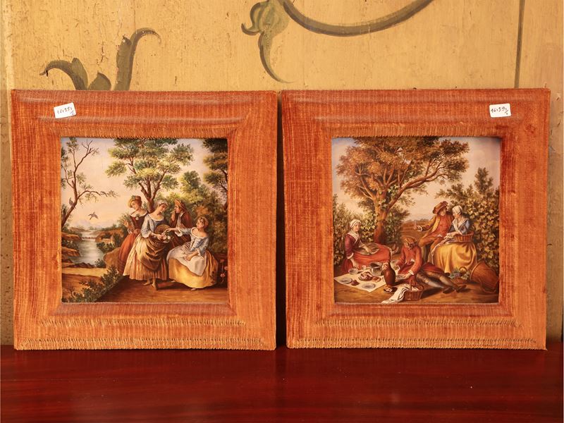 Coppia di Placche in Ceramica