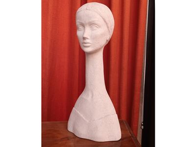 Grande Busto Femmile in Ceramica