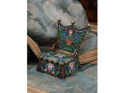 Saliera in Argento Vermeil e Smalti Cloisonné, Fied Ruch