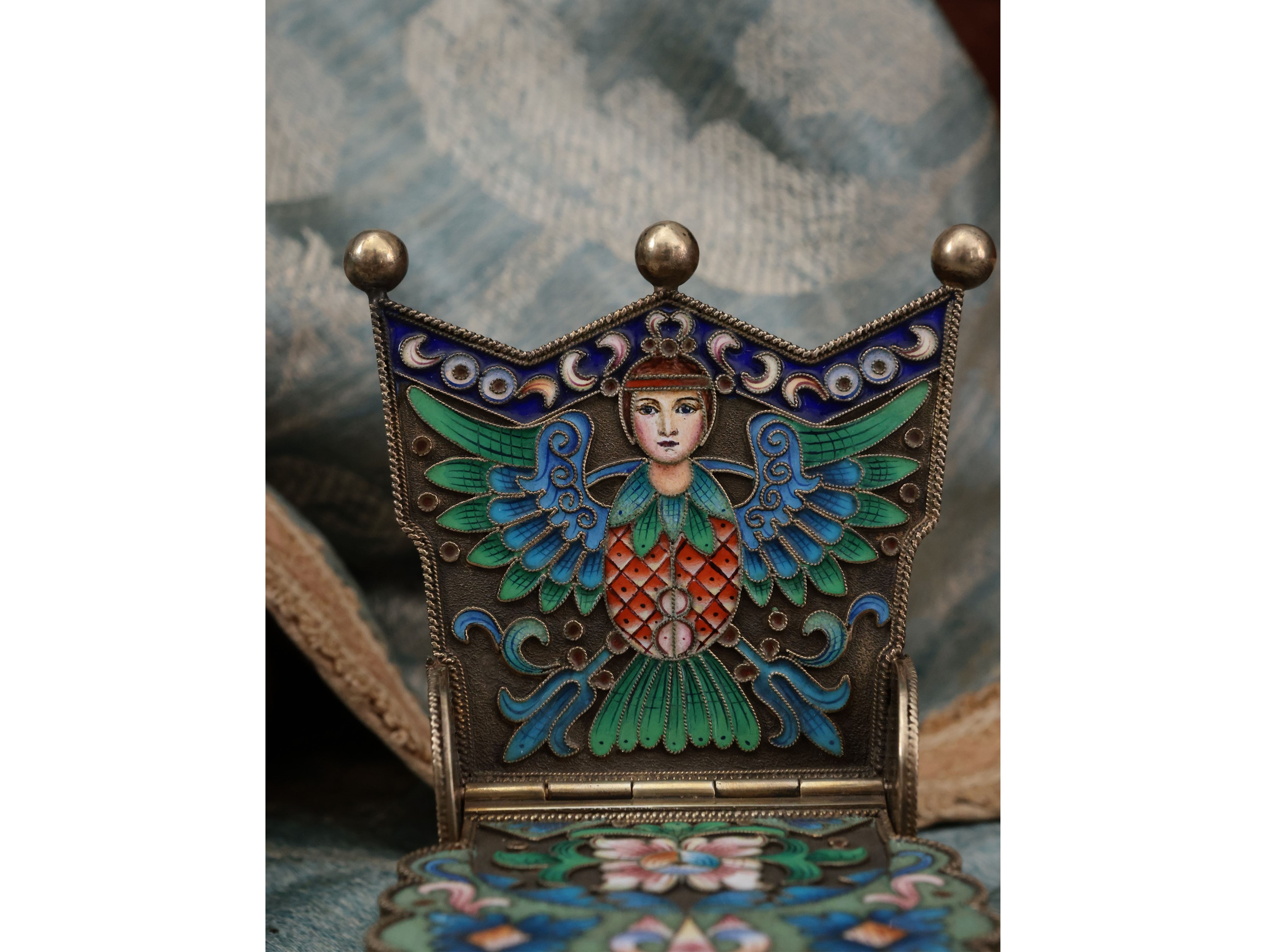 Saliera in Argento Vermeil e Smalti Cloisonné, Fied Ruch
