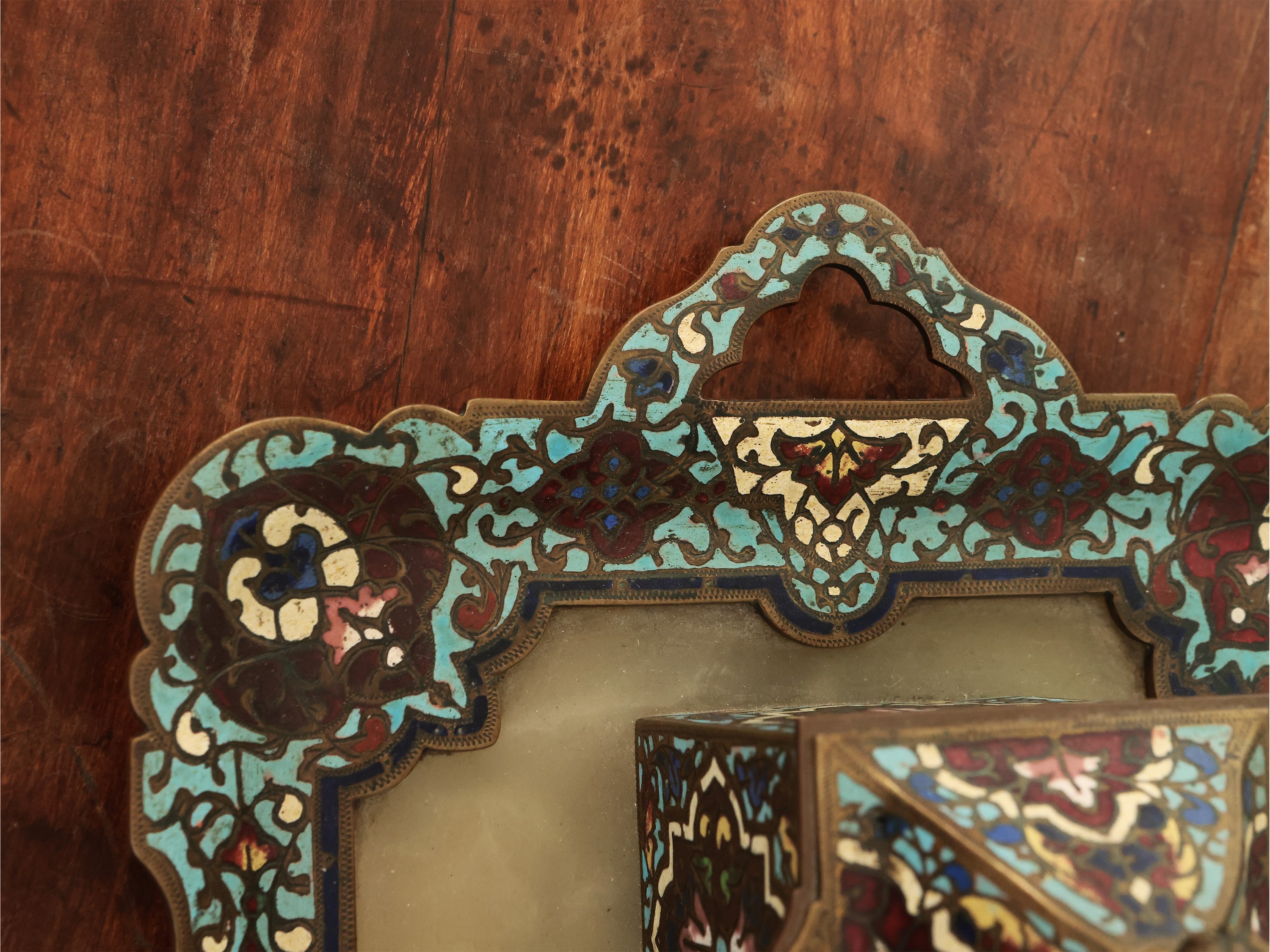 Calamaio in Metallo, Smalti Cloisonnè ed Onice