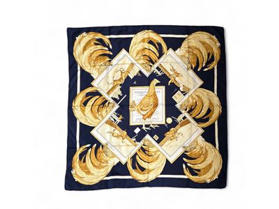 Hermès, Foulard in Seta "combats Des Coqs" di Hugo Grygkar