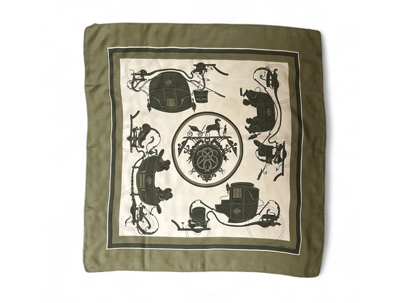 Hermès, Foulard in Seta "ex Libris" di Hugo Grygkar