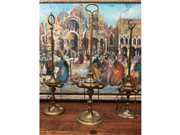 Three Florentine lamps