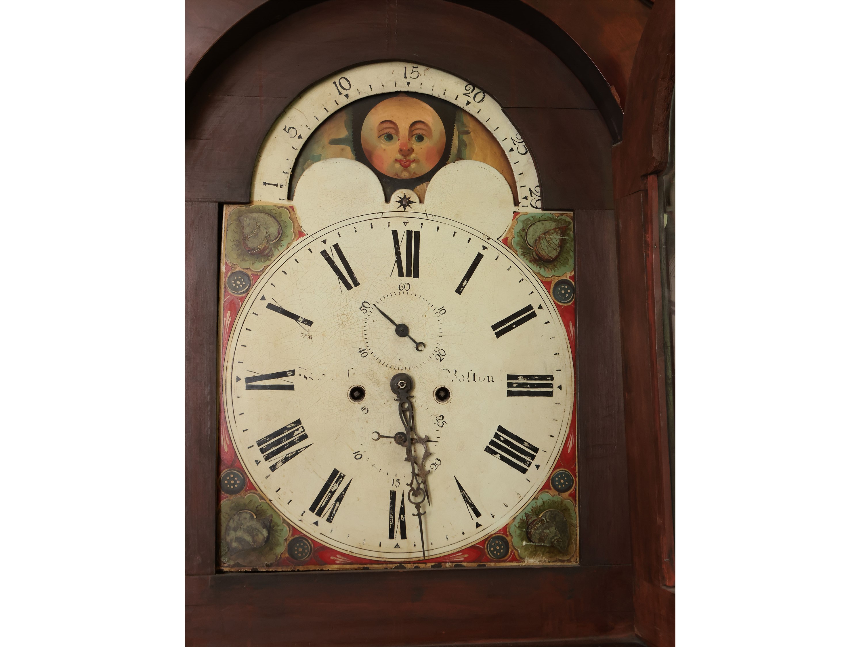 Orologio a Torre in Piuma di Mogano