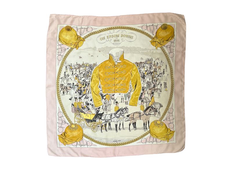 Hermès, Foulard in Seta "on Epsom Downs" di Philippe Ledoux