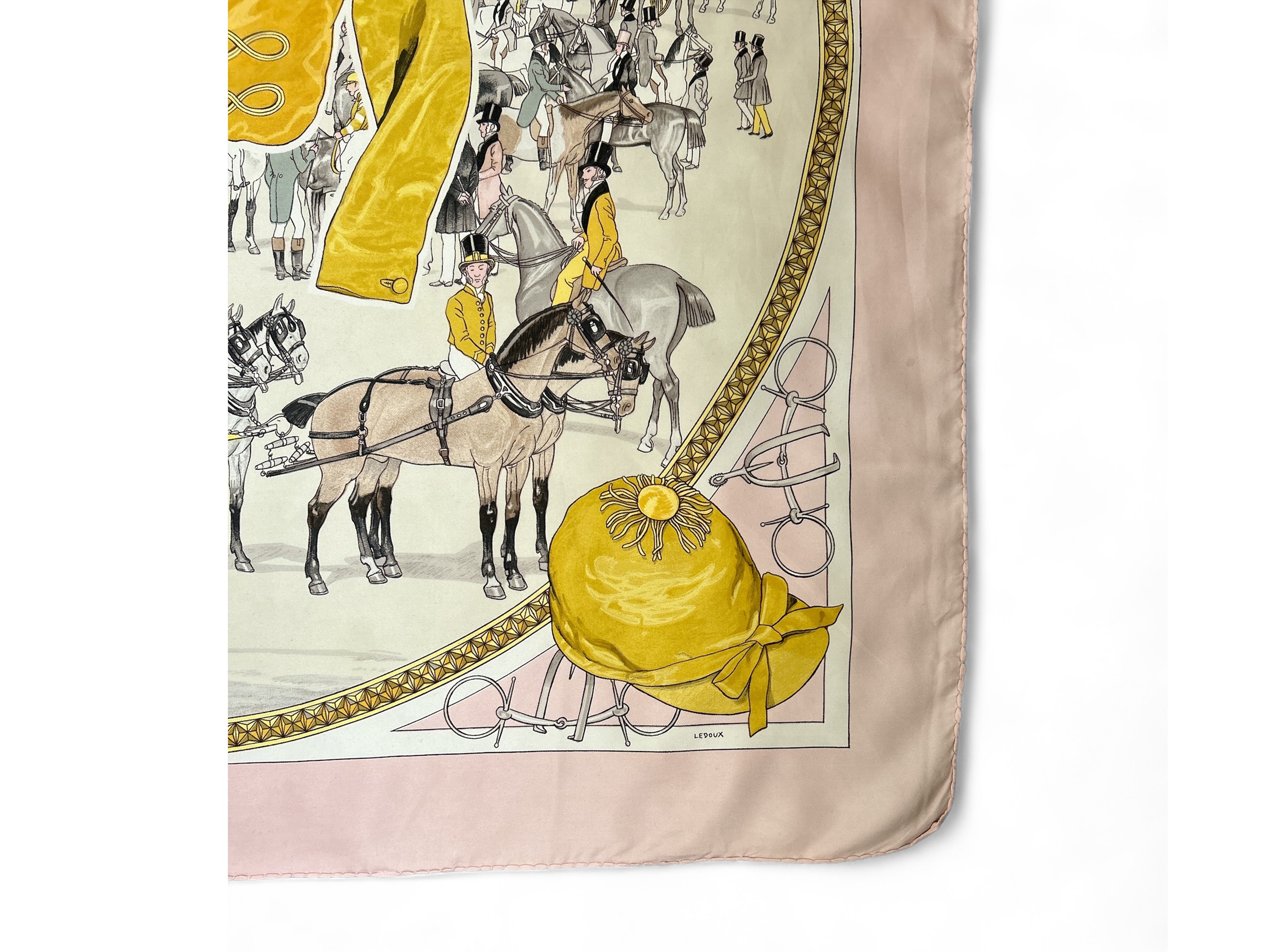 Hermès, Foulard in Seta "on Epsom Downs" di Philippe Ledoux