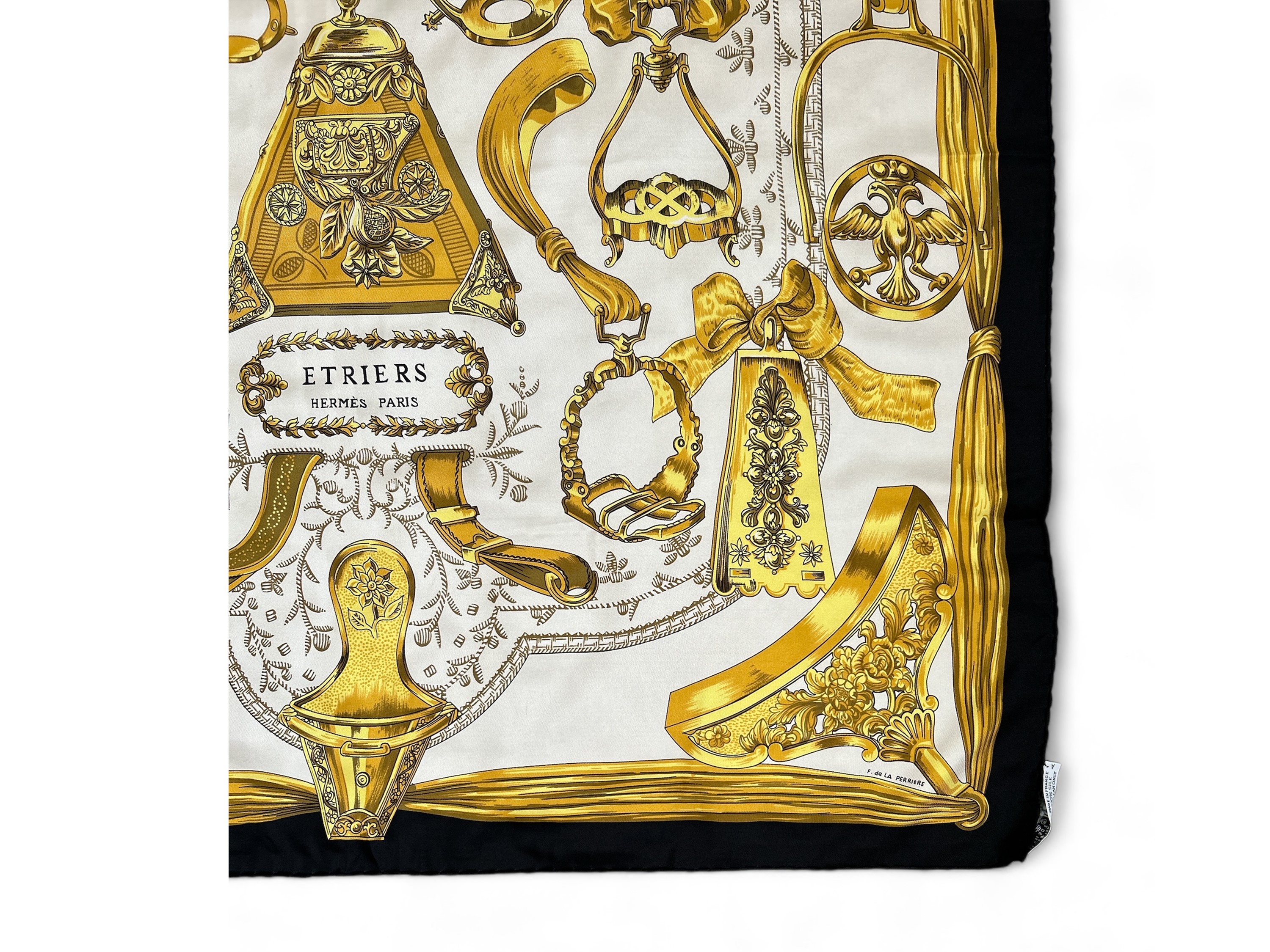 Hermès, Foulard in Seta "etriers" di Françoise De la Perriere