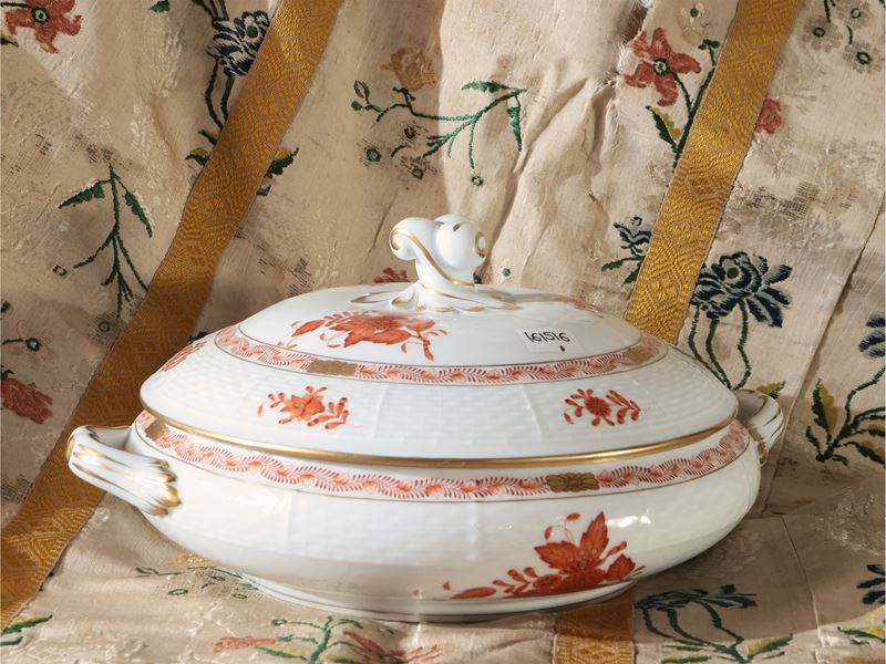 Zuppiera in Porcellana, Indian Basket, Herend