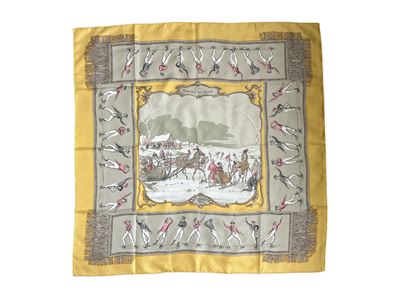 Hermès, Foulard in Seta "plaisir Du Froid" di Hugo Grygkar