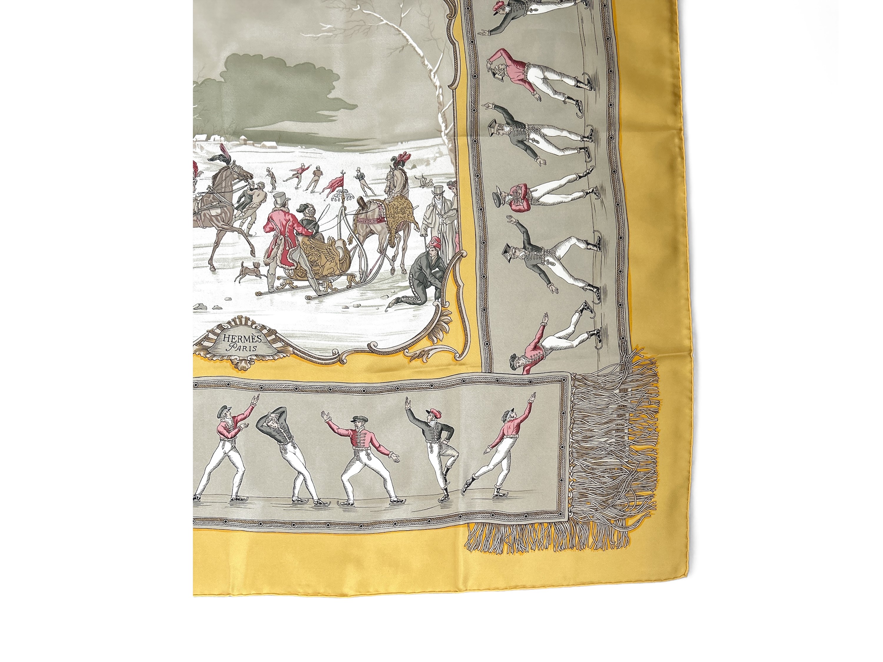 Hermès, Foulard in Seta "plaisir Du Froid" di Hugo Grygkar