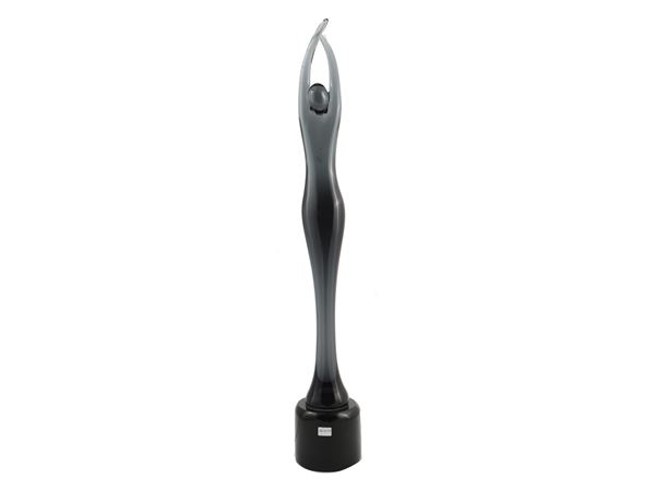Figura femminile in vetro sommerso