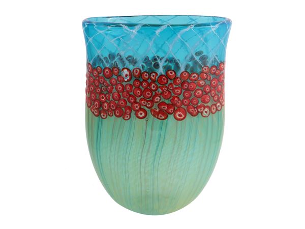Vaso in vetro incamiciato