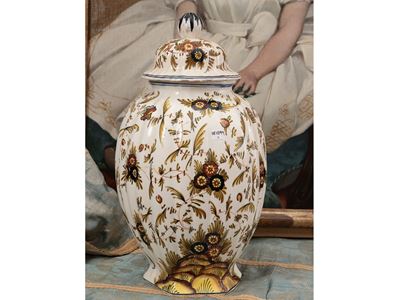 Grande Vaso a Potiche in Ceramica Smaltata