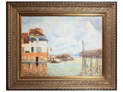 L'innondazione a Port Marly 1876 di Silsley Riproduzione D'autore N.82