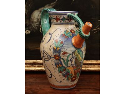 Versatoio in Terracotta Smaltata, Deruta