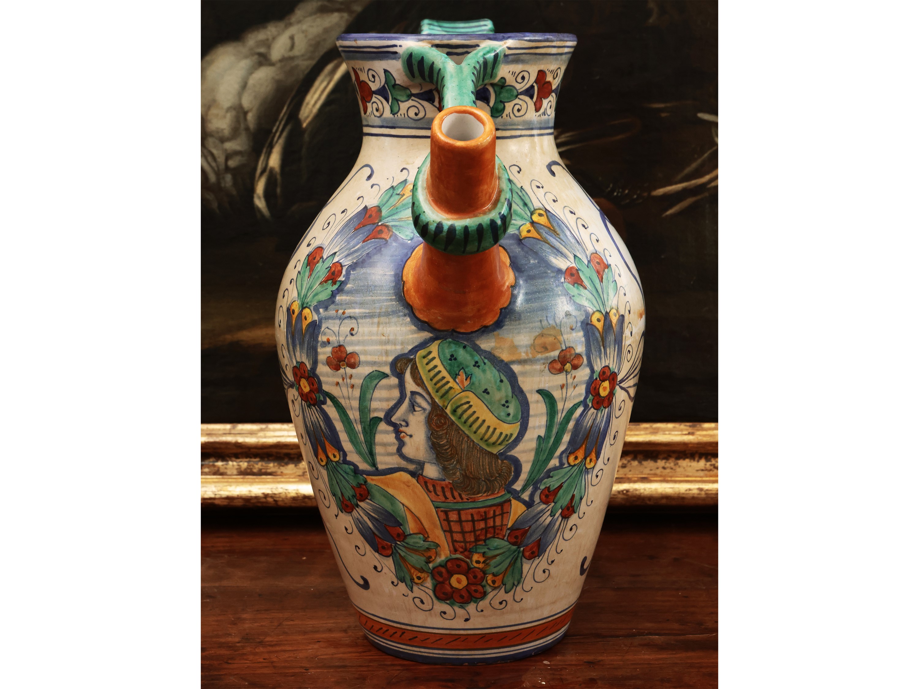 Versatoio in Terracotta Smaltata, Deruta
