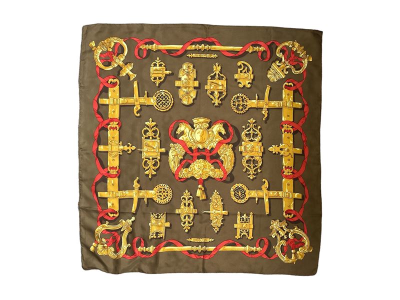 Hermès, Foulard in Seta "ferronerie" di Caty De Savigny